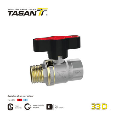 detail of Chrome Plated 1/4 Inch Brass Ball Valve DN8~25mm 33D For Sanitary