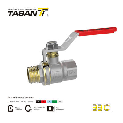 detail of Nickel Plated Forged 4 Inch Brass Ball Valve Full Flow PN16/230psi 33C