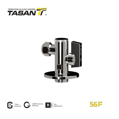 detail of 10Bar Sanitary Chrome Plated Angle Valve With ABS Handle And Nut 56F