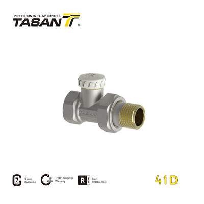 detail of 10 Bar Forged Brass Radiator Valve Straight Lockshield Valve Wear Resistance 41D