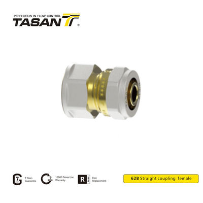 detail of 32mm Brass Compression Fittings Female Brass Straight Coupling Rustproof 62B