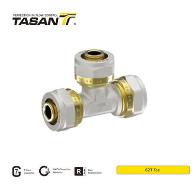 detail of Customizable Brass Compression Tee Fittings 62T