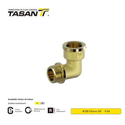 detail of Durable 1/4inch Brass Pipe Fittings 90 Degree Elbow Threaded F/M 61D