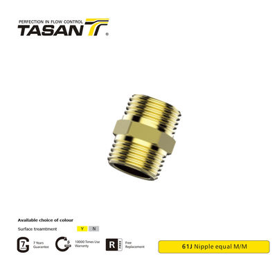 detail of High Pressure Conditions Brass Pipe Fittings 1 Inch Brass Nipple Equal M/M 61J