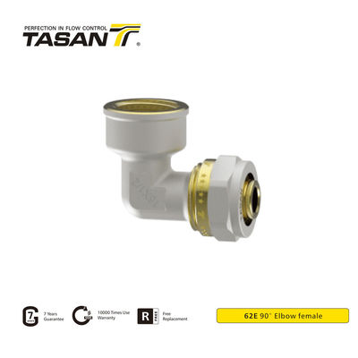 detail of Industrial 20mm Brass Compression Fittings 90 Degree Female Elbow 62E