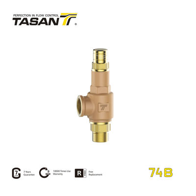 detail of ISO228 Thread Bronze Safety Valve 1/2inch Non Return Pressure Relief Valve 74B