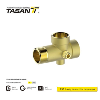 detail of OEM ODM 5 Way Brass Connector Brass Pump Fittings Erosion Resistant 65P