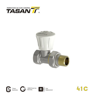 detail of Threaded Brass Straight Radiator Valves TASAN Valves For Oil Pipelines 41C