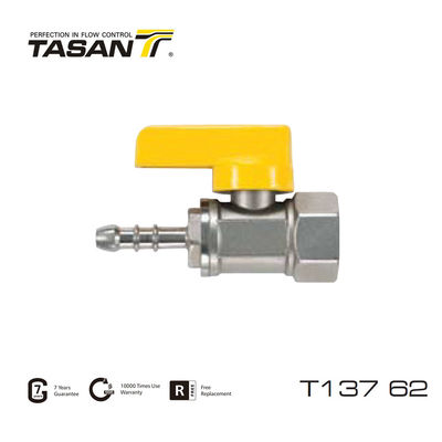 detail of L Handle 5 Bar Brass Straight Ball Valve 3/8 Inch Gas Valve T137 62