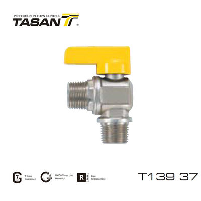 detail of Aluminium Handle 1/2inch X 1/2inch Brass Gas Valve Tasan Valves T139 37