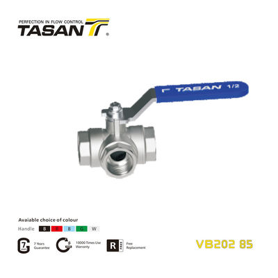 detail of 25Bar Brass 3 Way Ball Valve ISO228 Thread 2'' Ips Ball Valve VB202 85