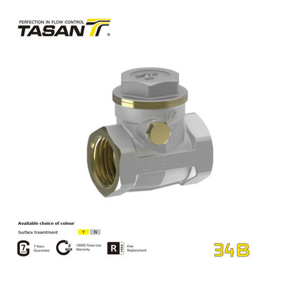 detail of ISO228 Threads 1 Inch Brass Swing Check Valve Female X Female Excellent Sealing