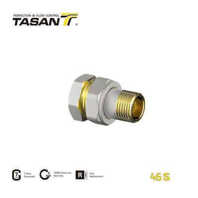 detail of Male x Female Brass Straight Coupling For Brass Radiator Valve Equal Shape 46S