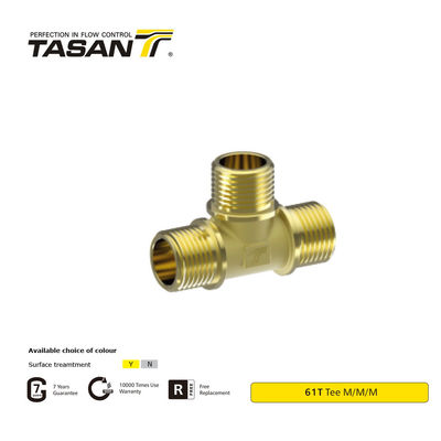 detail of M/M/M Brass T Connector Brass Male Tee Fitting 1/4inch '~2inch 61T