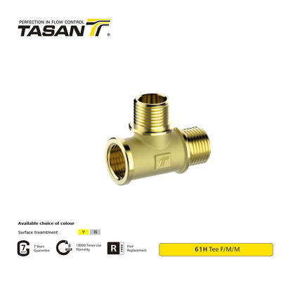 detail of TASAN F/M/M Brass Pipe Fittings Brass Tee Connector With 8S21 Threads 61H